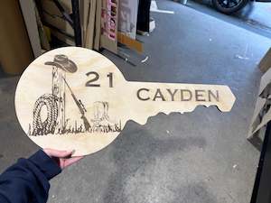 Custom Wooden 21st Key