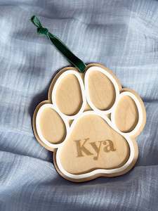 Personalised Paw Print Decoration