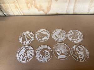 Clear Etched Acrylic Coasters