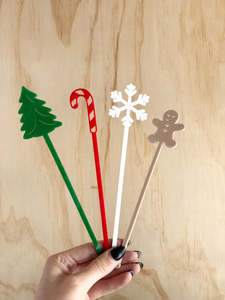 New Art: Christmas Drink Stirrers – Set of 4 🎄
