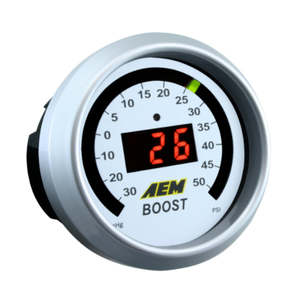 AEM Classic Digital HI-BOOST Gauge Kit - Reads from -30 to 50 PSI
