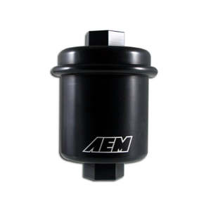 Aem Fuel Pumps: AEM High-Flow Flow Fuel Filter, Supports up to 500HP, 6061 Alloy Body