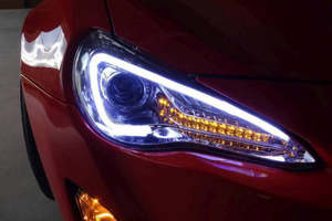 SPEC D Black 3D LED DRL Black Projector Headlights for 12-16 Toyota 86 GT ZN6 Head lights