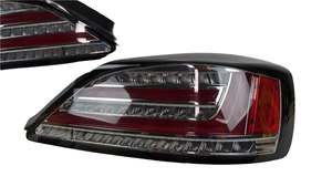 Exterior: Smoke Fiber Sequential LED Taillights for 99-02 Nissan Silvia 200SX S15 Spec R black chrome tail lights