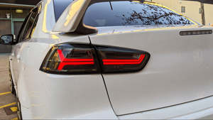 Smoke LED Dynamic Tail lights for 07-18 Mitsubishi Lancer CJ EVO X VRX taillights