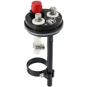 Surge Tanks: Aeroflow 40mm Fuel Pump Conversion Hanger - Black Finish AF59-5244BLK