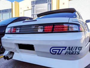 Tail Lights: DMAX Black LED Taillights & Black Garnish for 93-98 NISSAN SILVIA S14 200SX