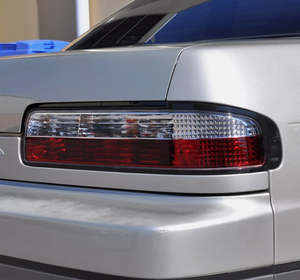 Tail Lights: Clear Red Tail Lights for 89-94 Nissan Silvia S13 DMAX taillights