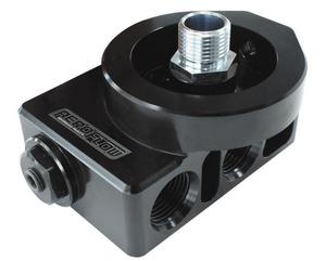 Aeroflow Filters: Aeroflow Billet Aluminium Remote Filter & Oil Thermostat 3/4" Filter Thread With 4 x -10 ORB ports, 1/8" NPT Port AF64-4112