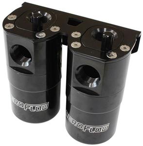 Aeroflow Filters: Aeroflow Dual Catch Can -10ORB AF64-4364BLK