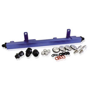 Aeroflow Nissan S13 SR20 Billet EFI Fuel Rail - Blue - AF64-2009