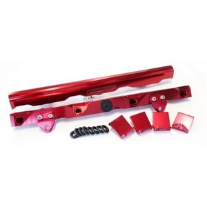 Aeroflow GM LS7 Billet EFI Fuel Rails - Red - AF64-2007R