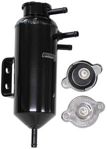 Aeroflow Universal Header Tank - Black With 5/16" Male Barbs, Radiator Cap & Blanking Cap