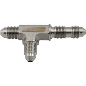 Aeroflow: Aeroflow Stainless Steel Bulkhead Tee On the Run -3AN Bulkhead Nut Sold Separate - AF389-03