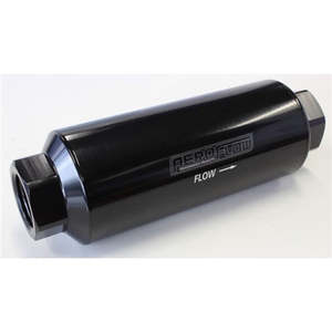 60 Micron Pro Filter - Black -12AN ORB Inlet/Outlet Ports, 7" x