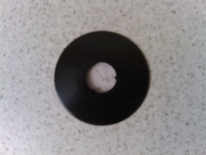 50mm WALL FLANGE BLACK Picture is not true size