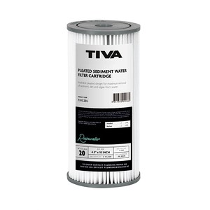 Kitchen: TIVA Pleated Sediment Cartridge, 20 Microns, 10 Inch