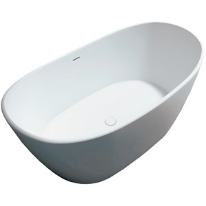 Sessanta Amore 1630mm Free-Standing Solid Surface Bath Matt White