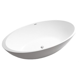 Bathroom: Marblo Mojo 1500mm Oval Solid Surface Bath
