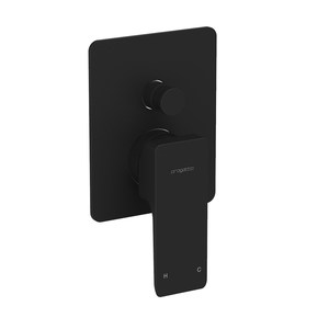 Bathroom: Plumbline Venice Diverter Mixer Matte Black