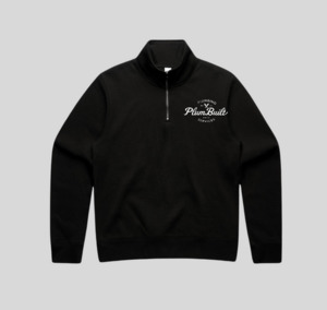 Products: Half-Zip Crew Jumper Black Plumbuilt Plumbing