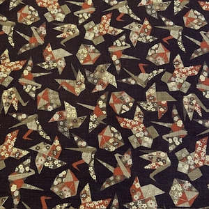 Japanese Collection: Cranes - Black/Red/Gold