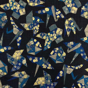Japanese Collection: Cranes - Dark Indigo/Gold