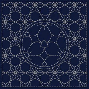 Embroidery Fabric: Sashiko Cloth Preprinted - Yama-Zakura