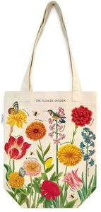Tote Bags: Vintage Tote Bag - Flower Garden