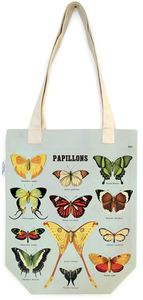 Tote Bags: Vintage Tote Bag - Butterflies