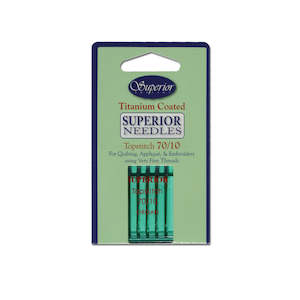 Machine Needles: Topstitch Needles #70/10 Titanium-coated