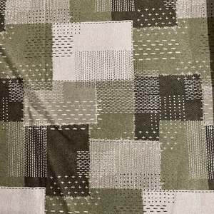 Sale Fabric: Boro print green/taupe
