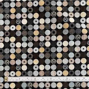 Sale Fabric: Circles on Black