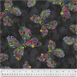 Sale Fabric: Be Free - Charcoal