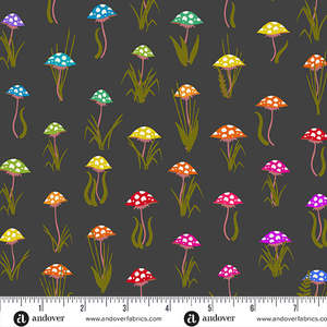 Alison Glass Collections: Mushroom Parade - Night
