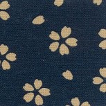 Japanese Quilting Cotton: Sawa - Navy/Flowers