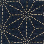 Japanese Quilting Cotton: Sawa - Navy/Natural