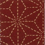 Japanese Quilting Cotton: Sawa - Red/Natural