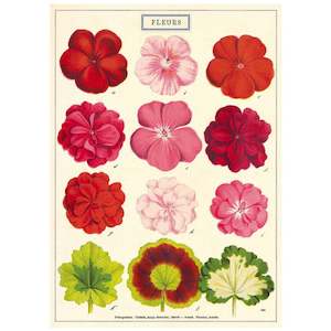 Tea Towels: Vintage Tea Towel - Fleurs