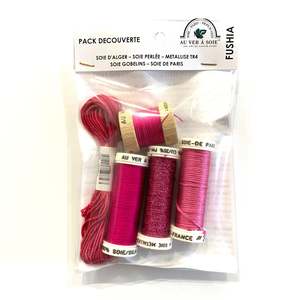 Discovery Pack Silk Threads Ribbon Copy: Discovery Pack - Fuchsia