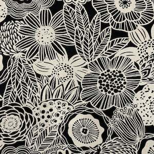 Linen Cotton Fabric: Asuka - Black