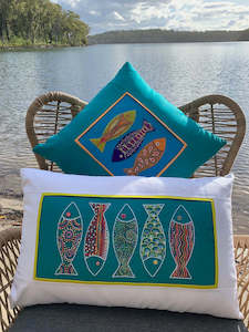 Wendy Williams Patterns: Applique/Embroidered Fish Pillows Pattern - Wendy Williams