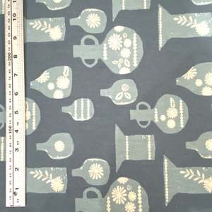 Sale Fabric: Vases on Blue