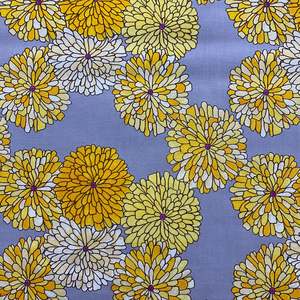 Sale Fabric: Yellow flowers on grey 3.4m