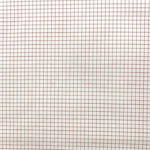 Sale Fabric: Red grid on white