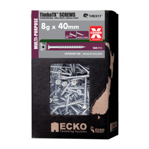 Fixings: Multipurpose Screw 8G 40mm XGuard – 500 pack