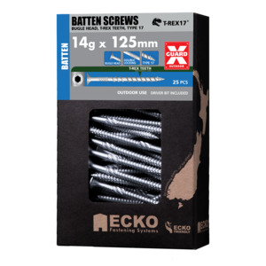 Fixings: Batten Screw 14G 125mm XGuard – 25 pack
