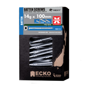 Fixings: Batten Screw 14G 100mm XGuard – 100 pack