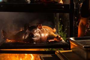 Frontpage: Whole Poaka Spit Pig Ready to Cook