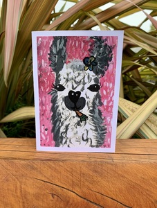 Alpaca Greetings card